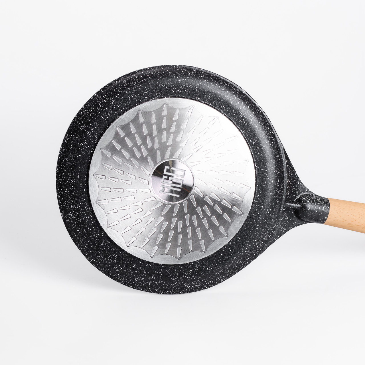 Алюмінієва млинцева сковорода з мармуровим антипригарним покриттям Ø 26 см, товсте дно MGC Black