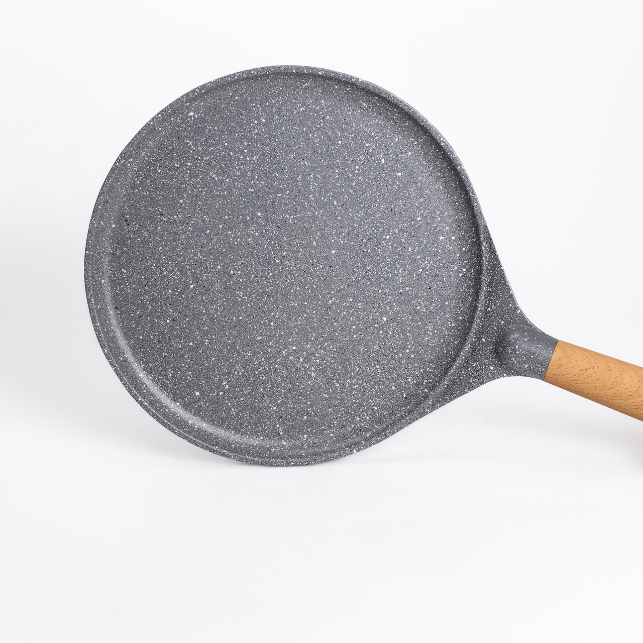 Алюмінієва млинцева сковорода з мармуровим антипригарним покриттям Ø 28 см, товсте дно MGC сірий