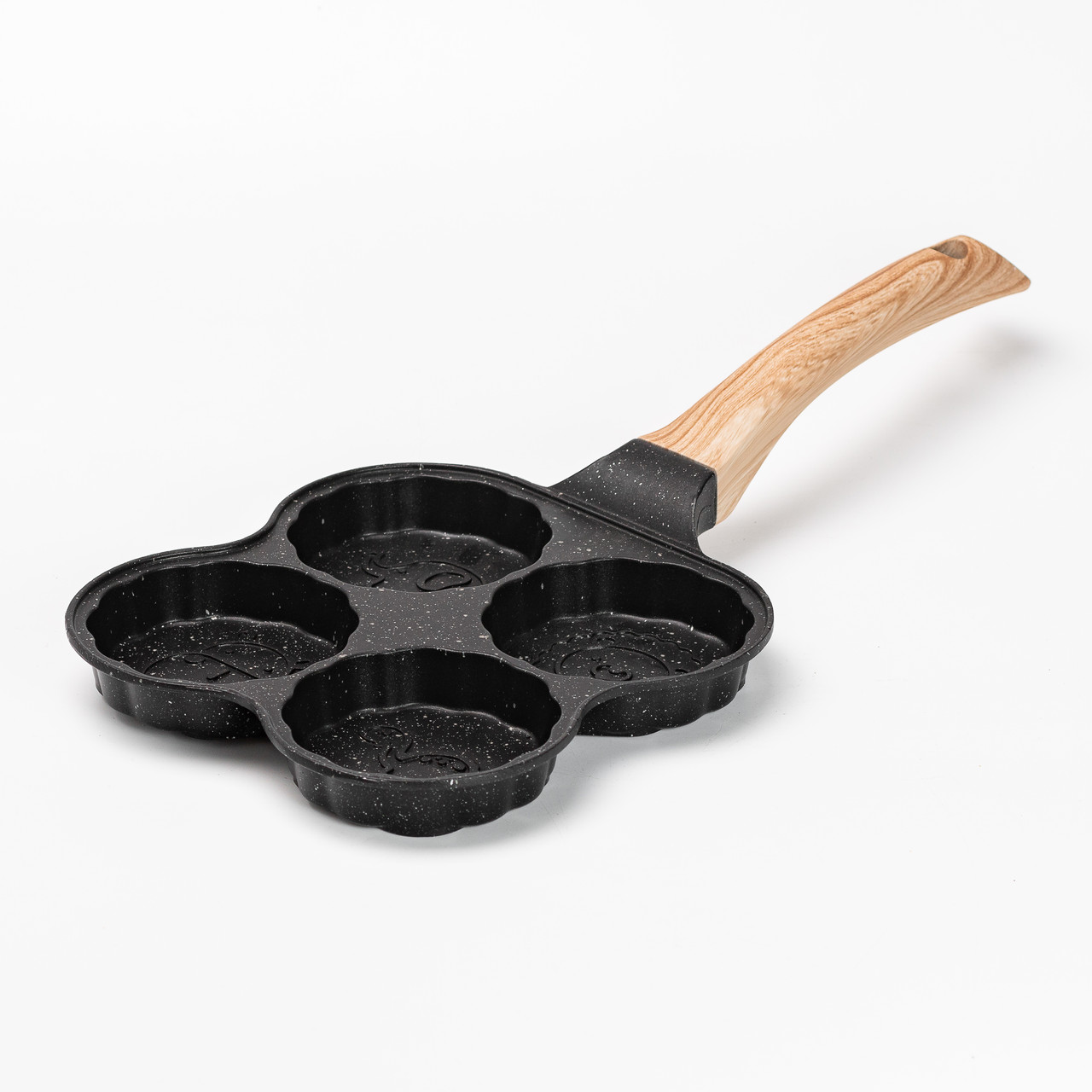 Сковорода для 4 панкейків або оладок із антипригарним покриттям і бакелітовою ручкою