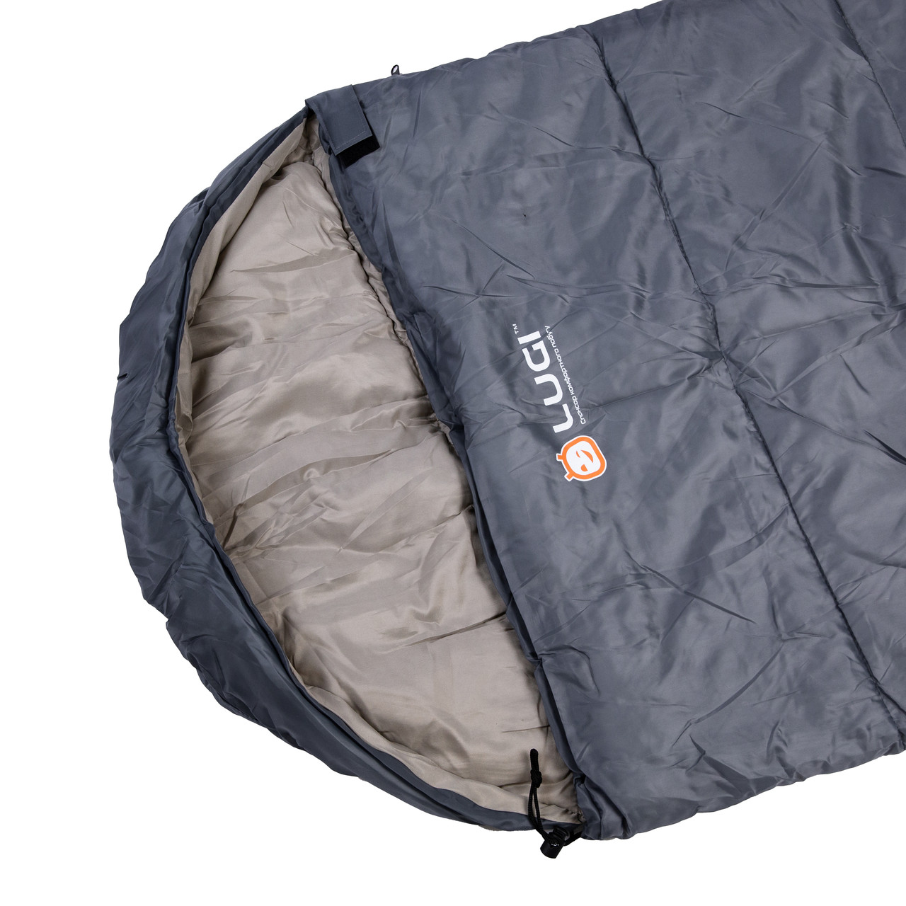 Спальний мішок водонепроникний з капюшоном, сірий