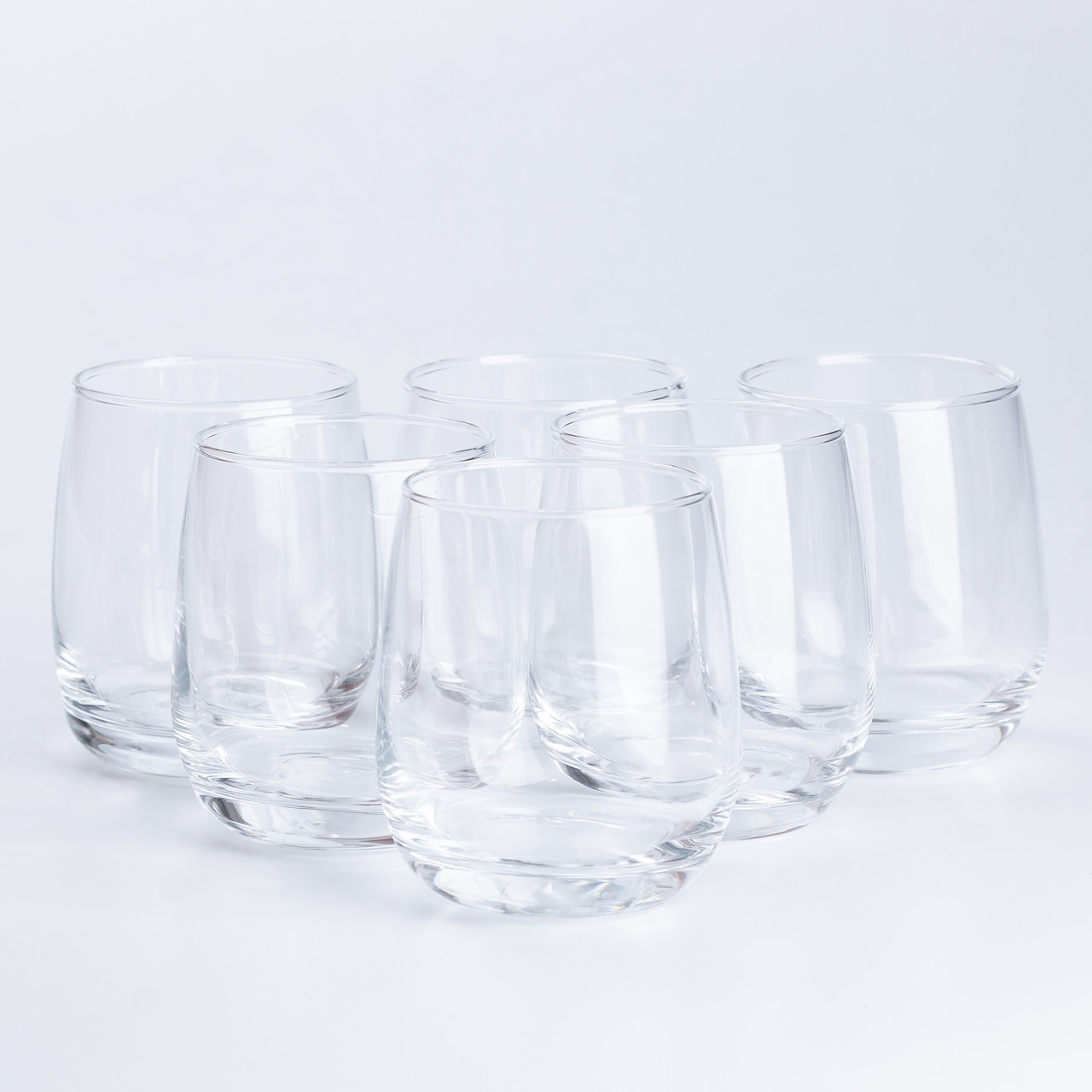 Набір склянок 6 штук по 350 мл скляний прозорий