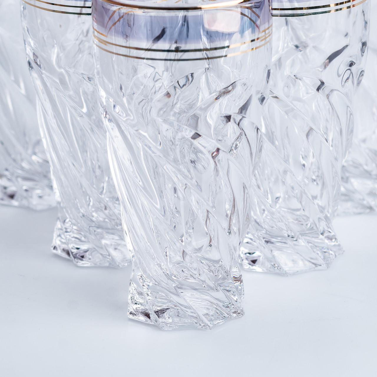 Скляні стакани набір із 6 штук по 250 мл синій