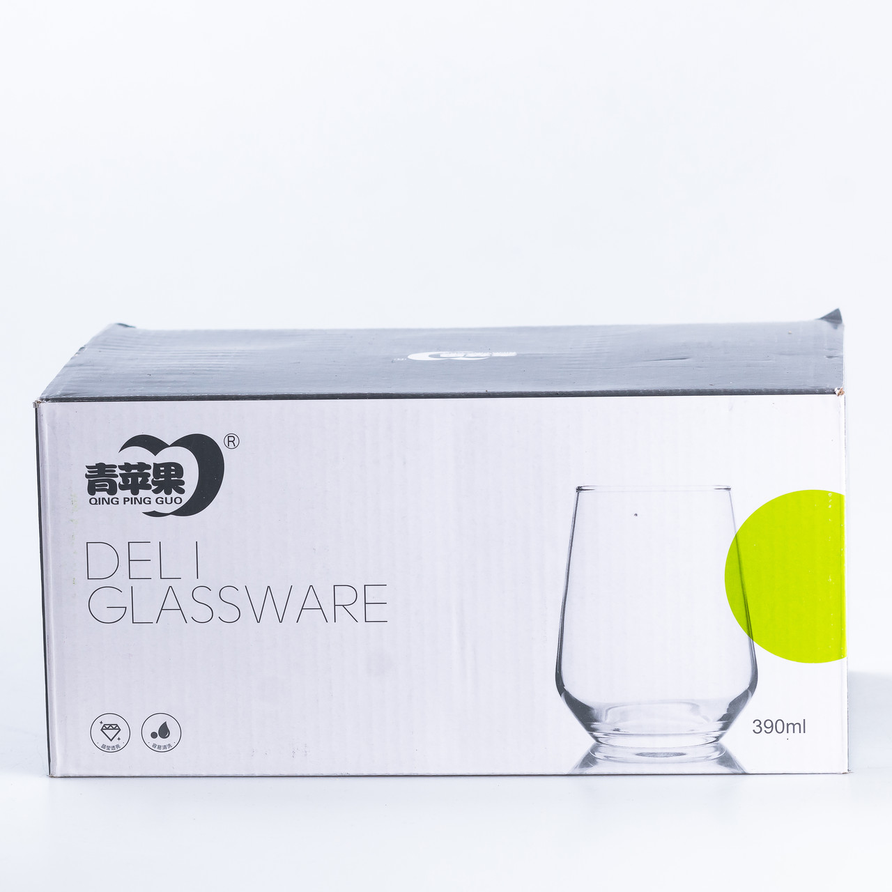 Набір склянок 6 штук по 390 мл скляний прозорий