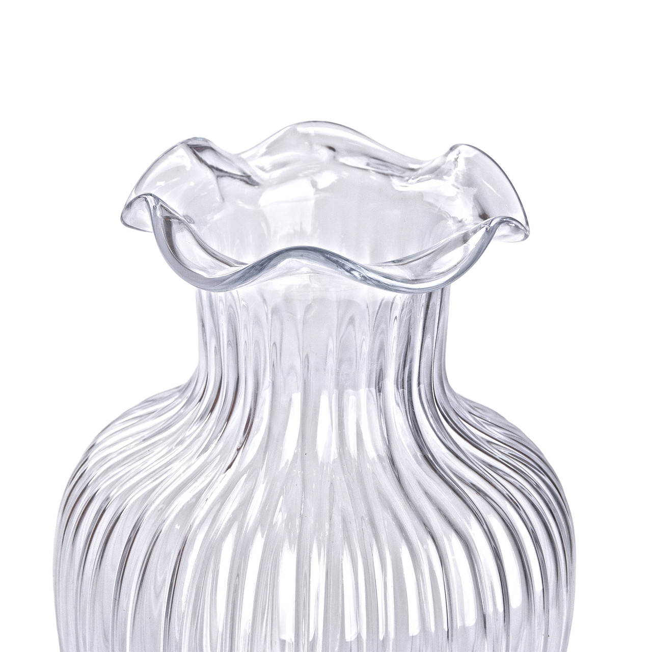 Скляна ваза, декоративна фігурка 24,5 см, прозора