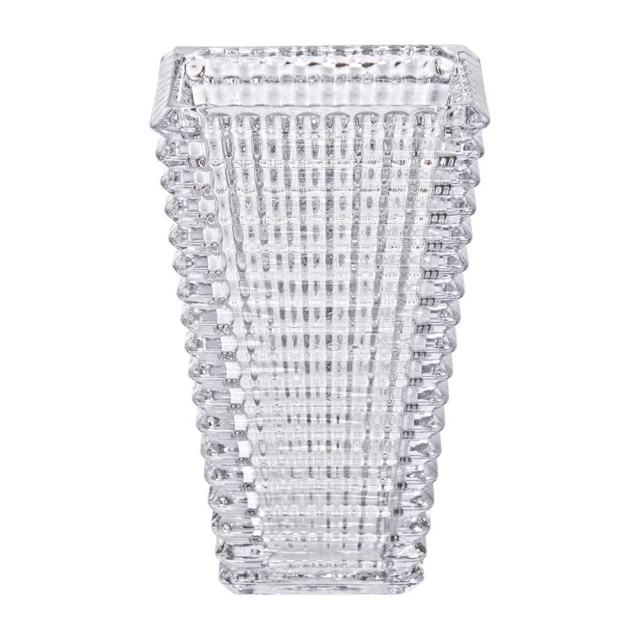 Прямокутна декоративна скляна ваза 13,5 x 10 x 22 см