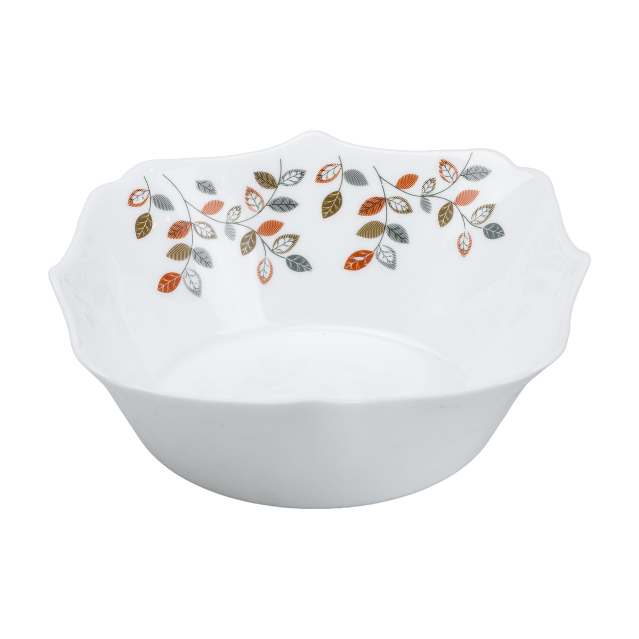 Столовий сервіз керамічних квадратних тарілок на 6 персон 24 предмети білий