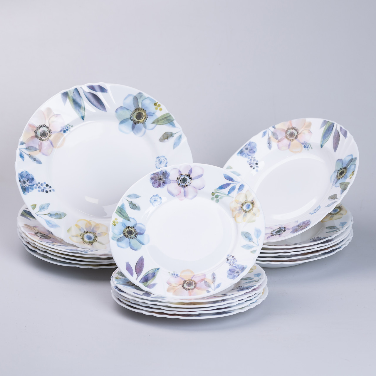 Столовий керамічний сервіз на 6 персон 18 предметів Білий