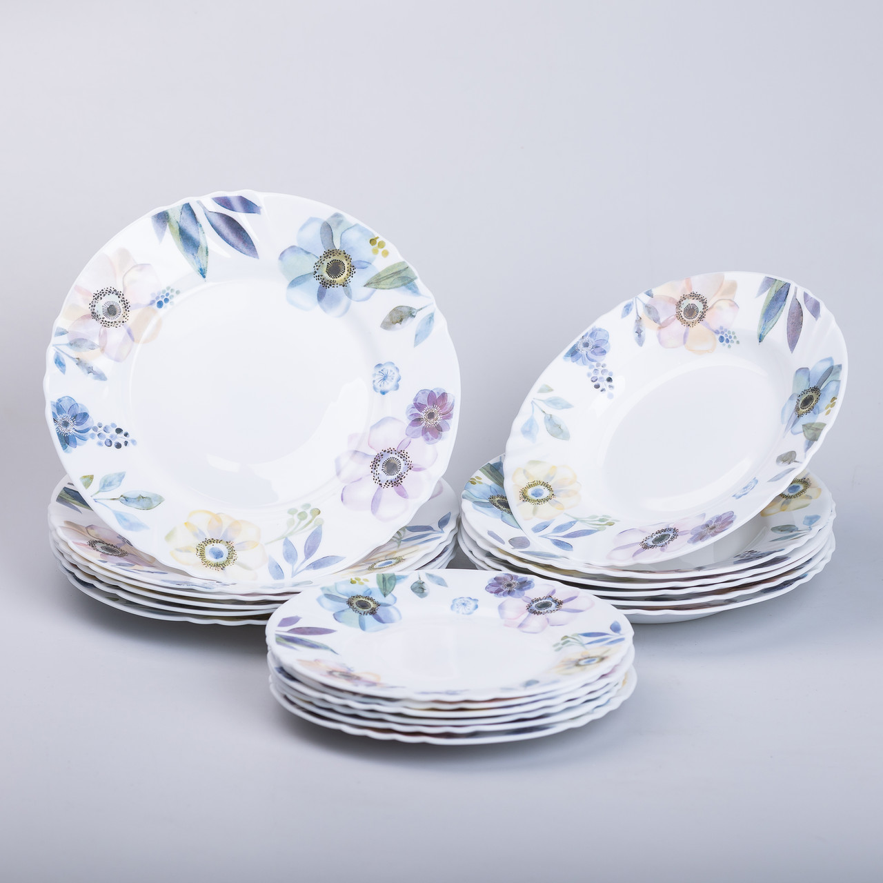 Столовий керамічний сервіз на 6 персон 18 предметів Білий