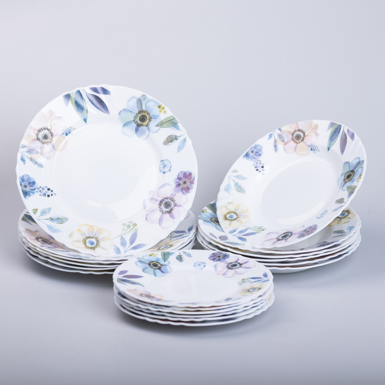 Столовий керамічний сервіз на 6 персон 18 предметів Білий