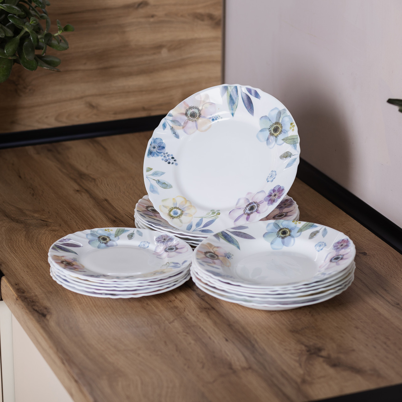 Столовий керамічний сервіз на 6 персон 18 предметів Білий