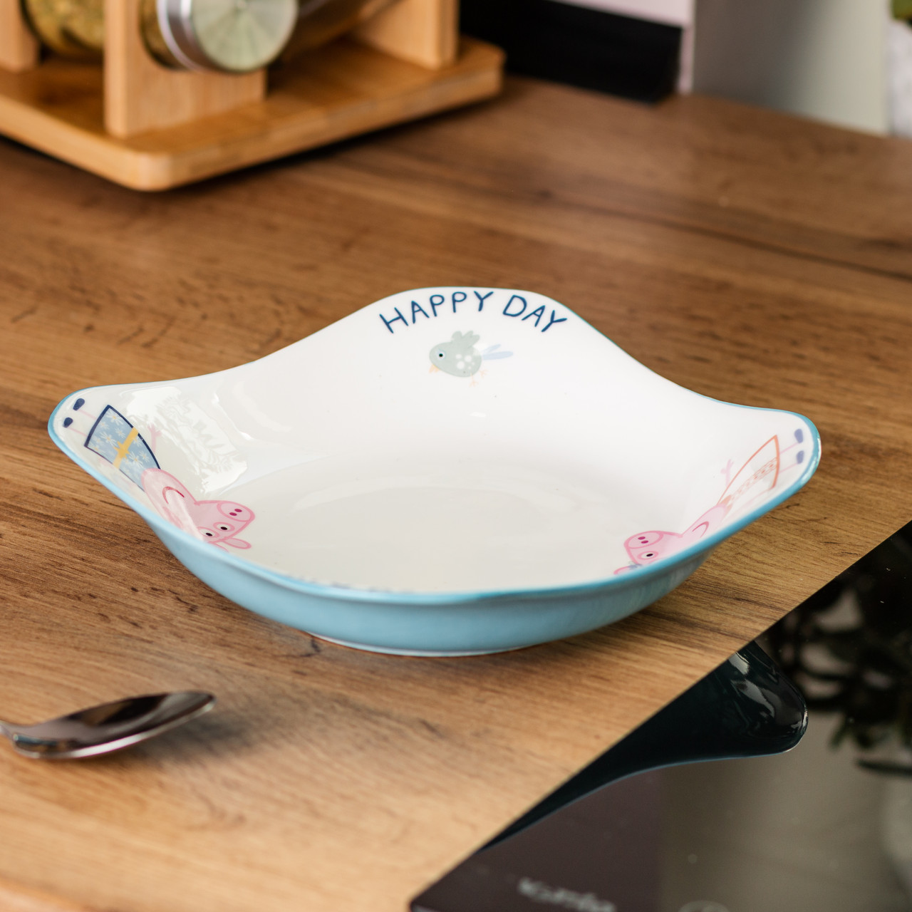 Керамічна, глибока тарілка для дітей, 350 мл.