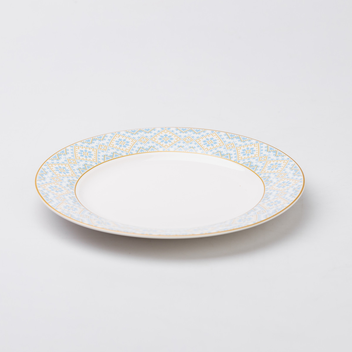 Тарілка сервірувальна керамічна 26.5 см з орнаментом