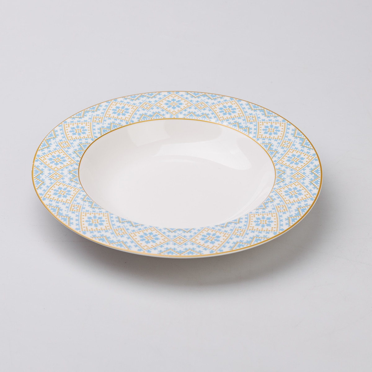 Тарілка супова керамічна 21.5 см з орнаментом