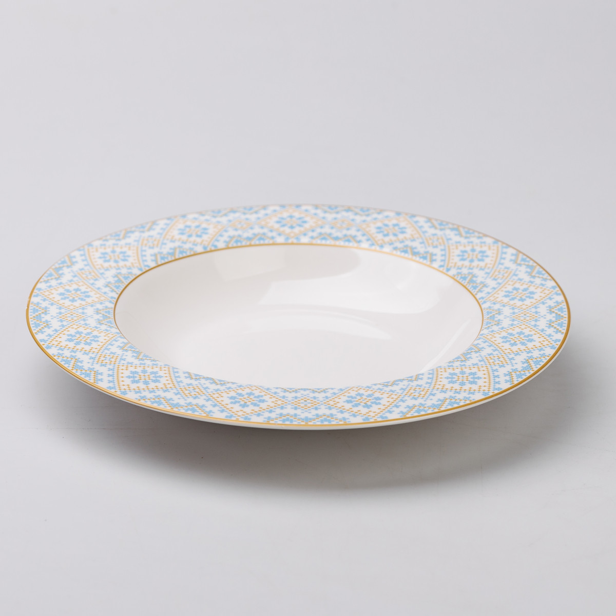 Тарілка супова керамічна 21.5 см з орнаментом