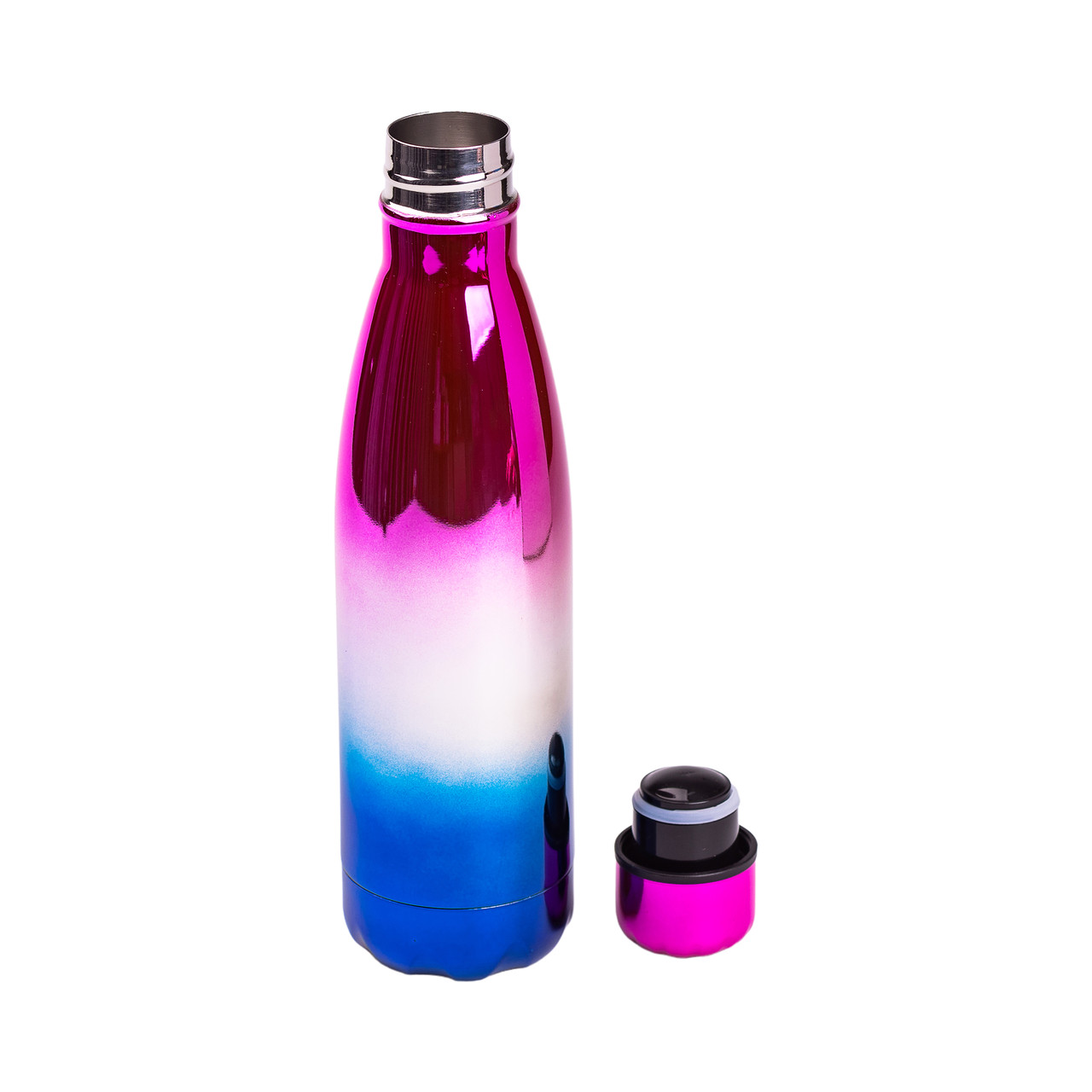 Термопляшка з нержавіючої сталі 500 мл рожевий металік