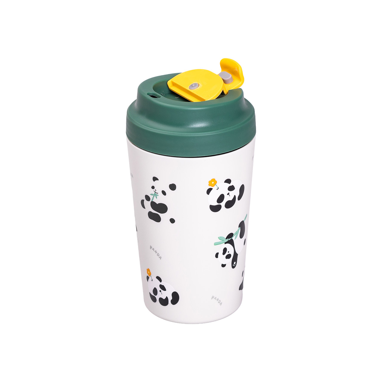 Термочашка Panda з керамічною колбою 380 мл Зелена