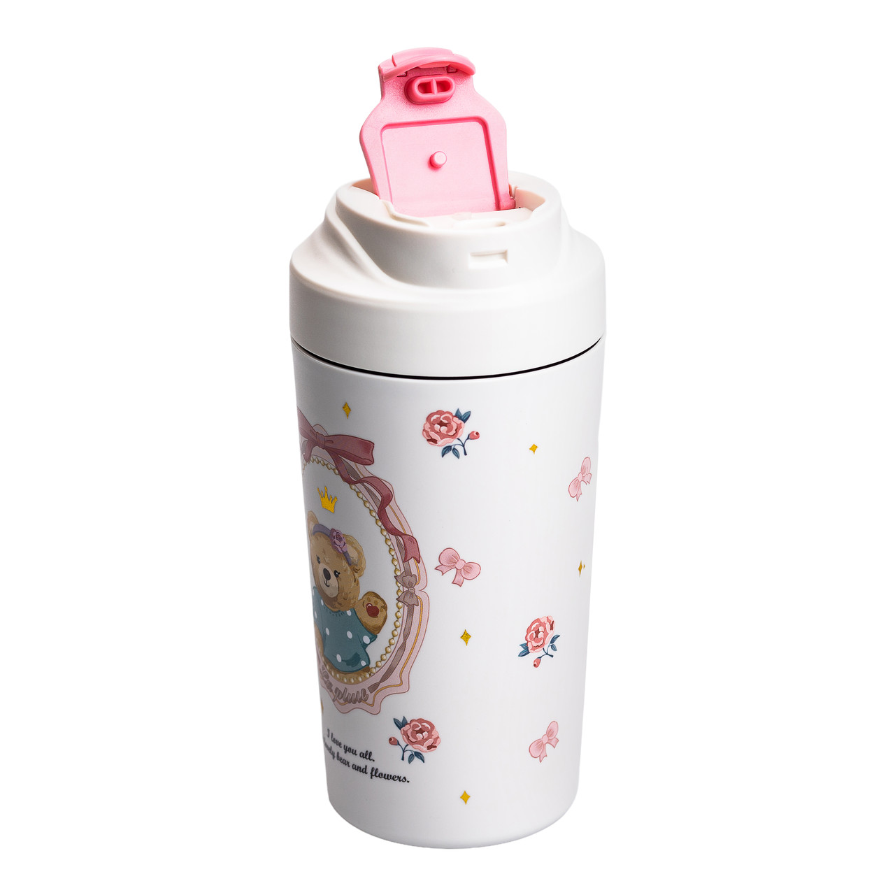 Термочашка Bears з керамічною колбою 480 мл біла