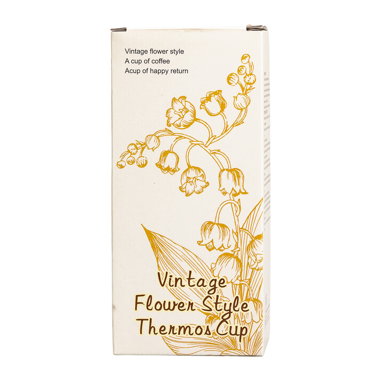 Термочашка Flower Style з ремінцем 500 мл біла