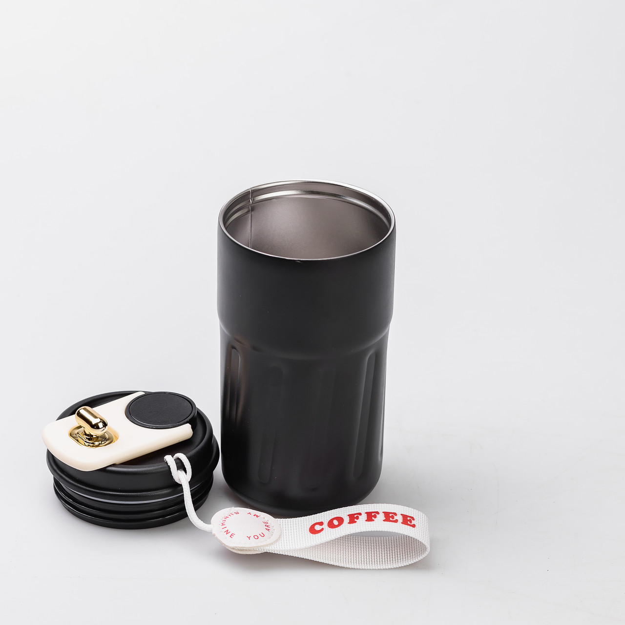 Термочашка Coffee з датчиком температури 500 мл чорна