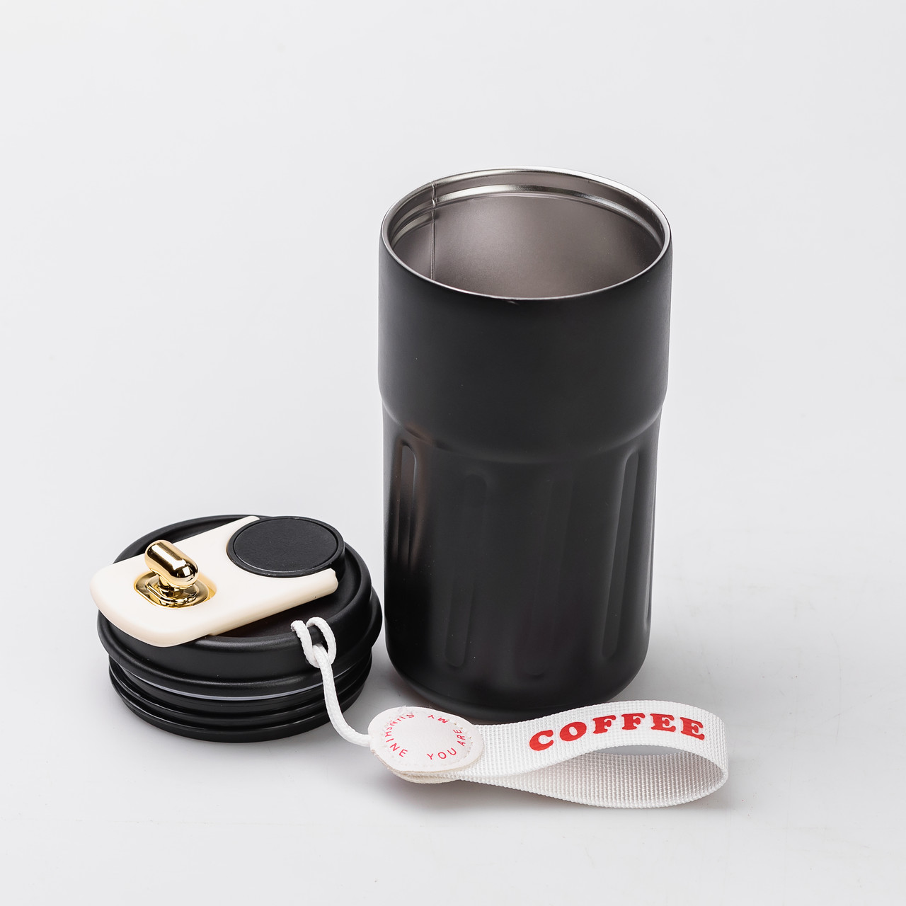 Термочашка Coffee з датчиком температури 500 мл чорна