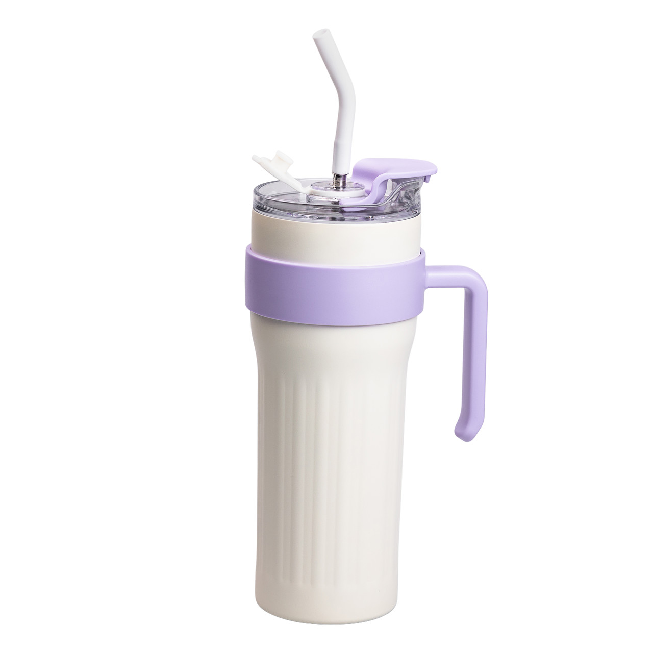 Термочашка Big Mac 1,2 л з трубочкою біла