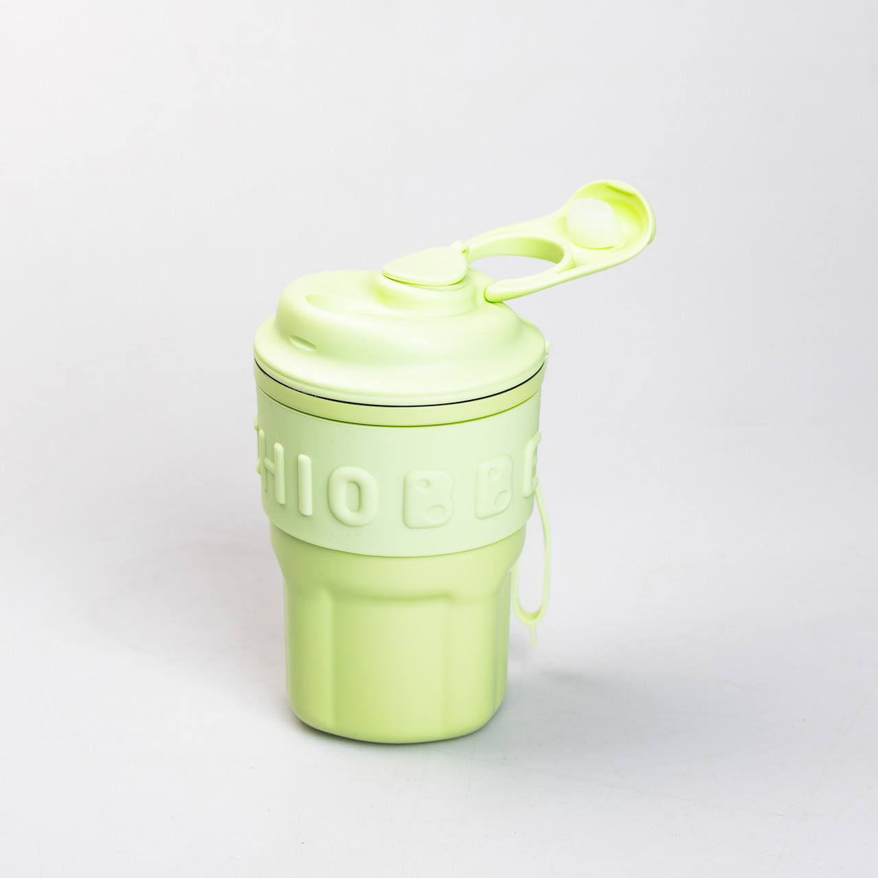 Термочашка Chiobbe з трубочкою та ремінцем 450 мл зелена