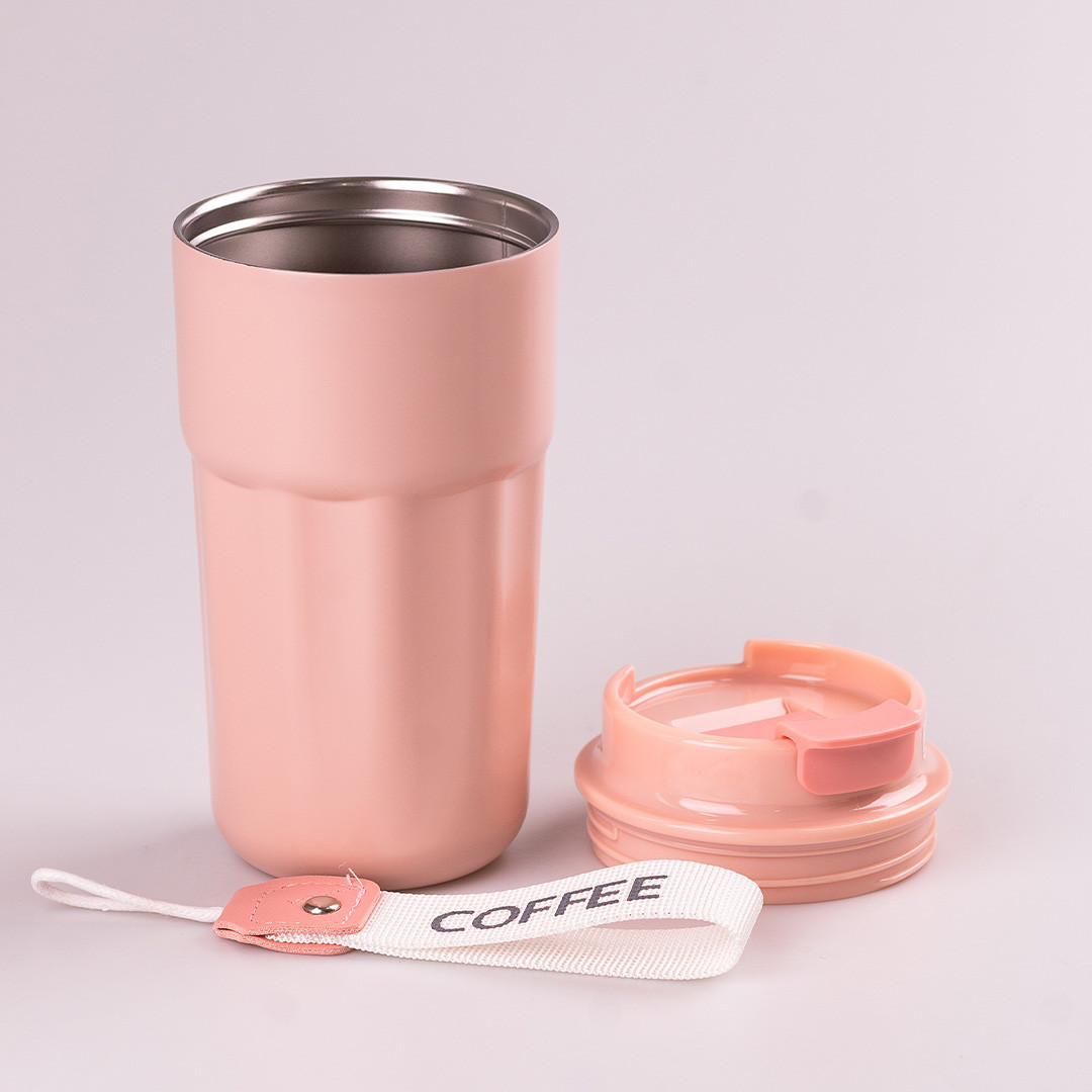 Термокружка з нержавіючої сталі 450 мл Рожевий