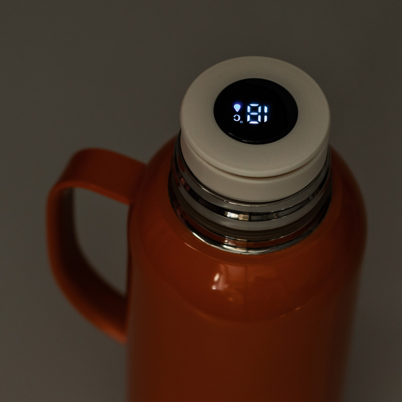 Термос Vacuum з датчиком температури на 820 мл помаранчевий