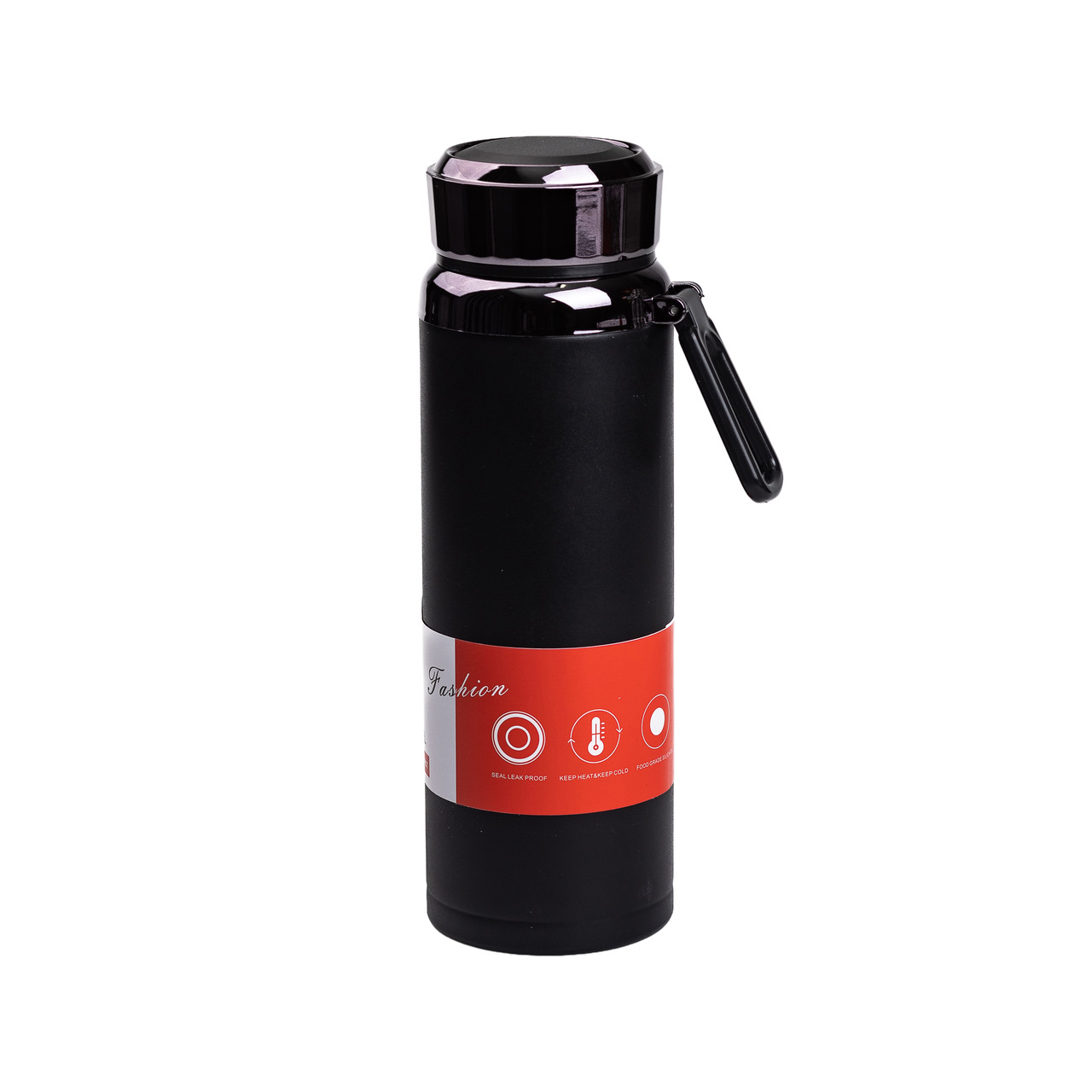 Термос з індикатором температури та широким горлом 1л чорний