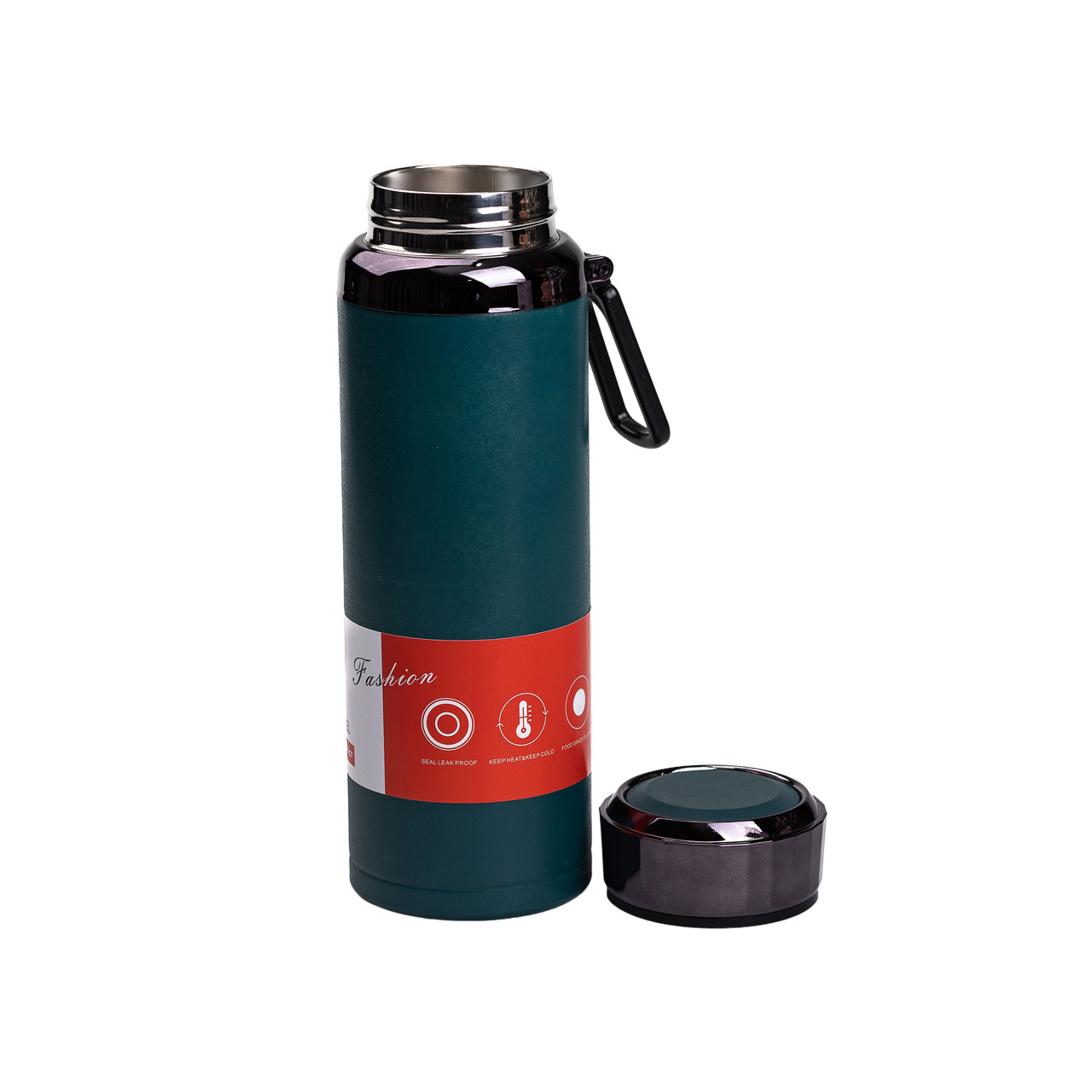 Термос з індикатором температури та широким горлом 1л зелений