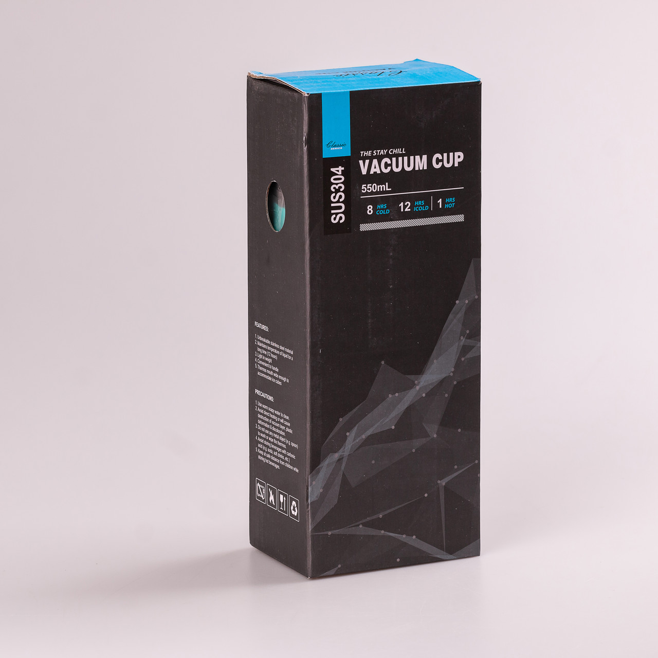 Термос з напувалкою та ручкою 550 мл з нержавіючої сталі Помаранчевий