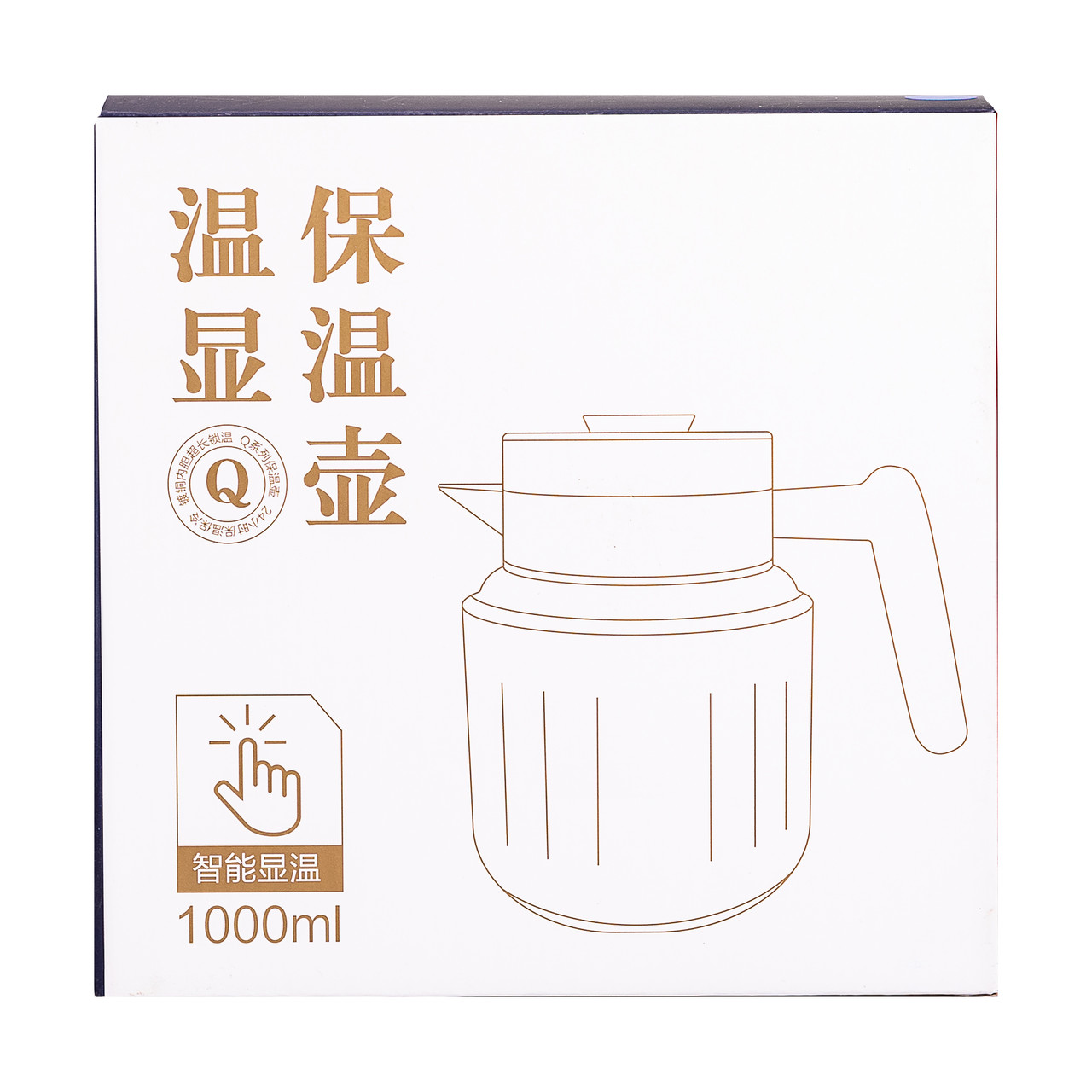 Чайник термос з індикатором температури та заварником 1 л білий