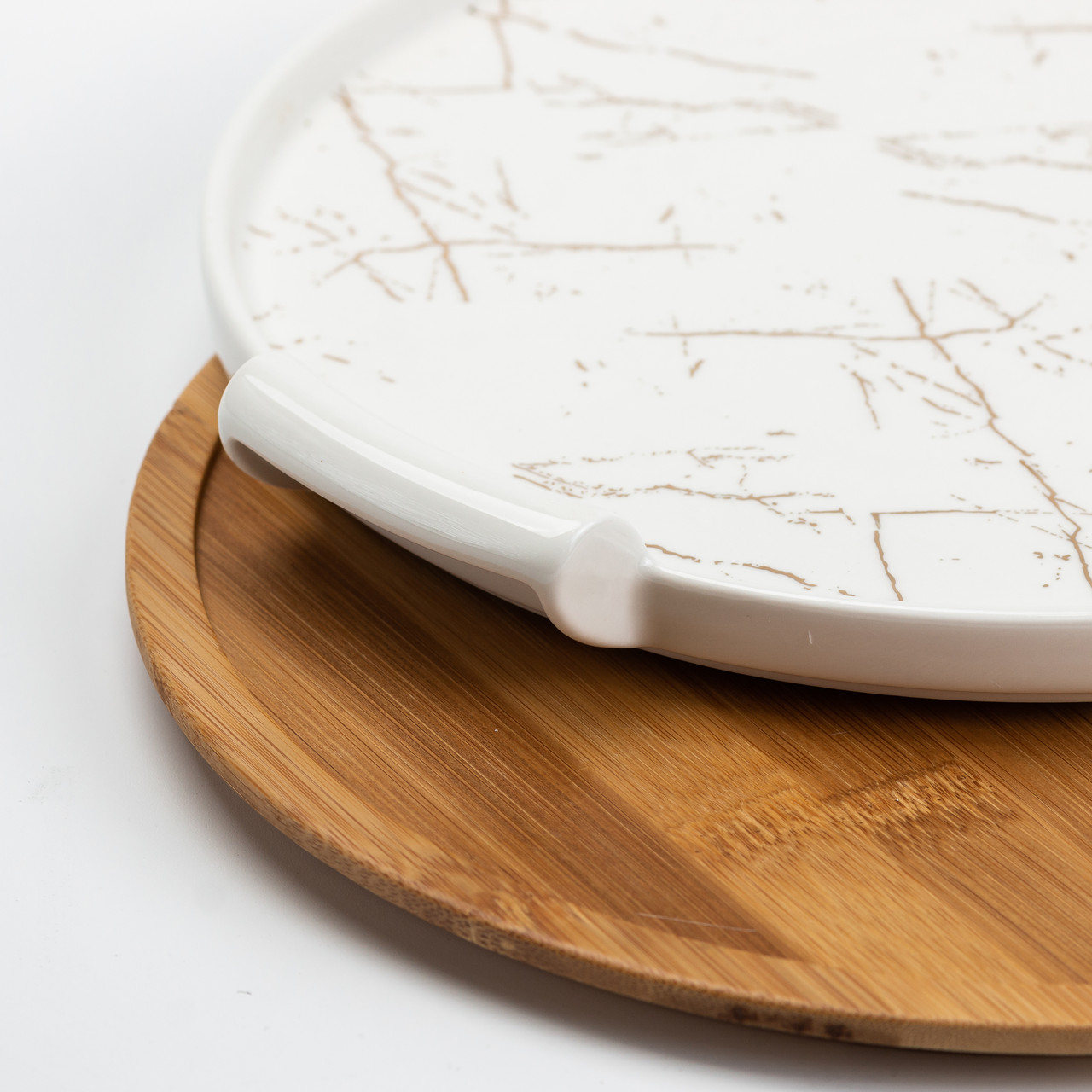 Тортівниця керамічна зі скляною кришкою 29 см