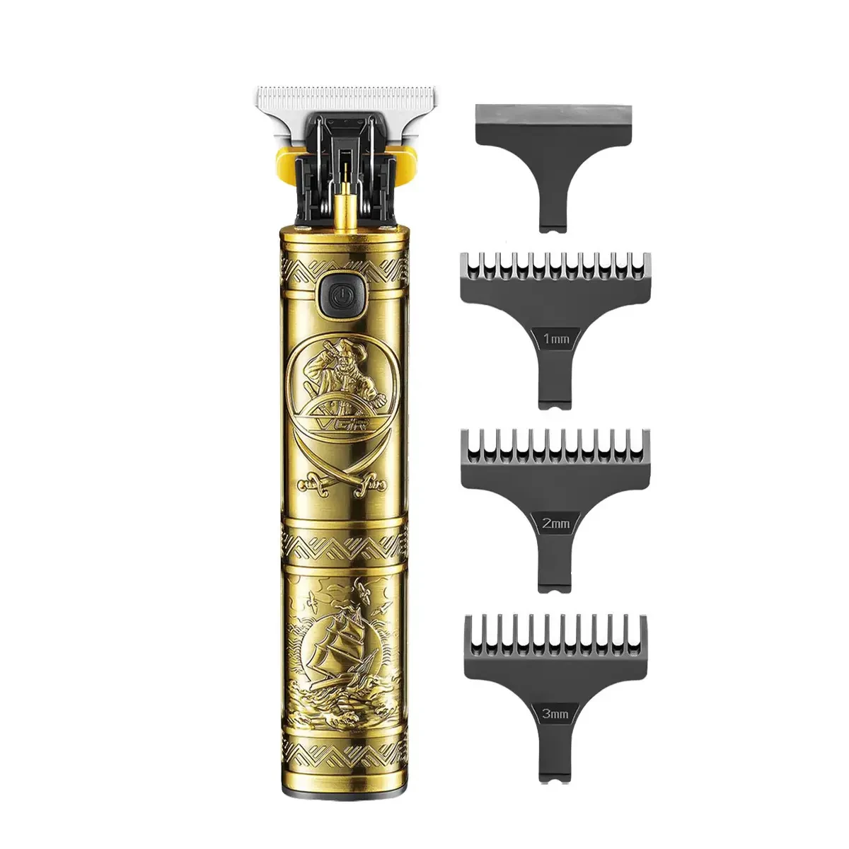 Тример VGR V-096 з насадками та USB, золото