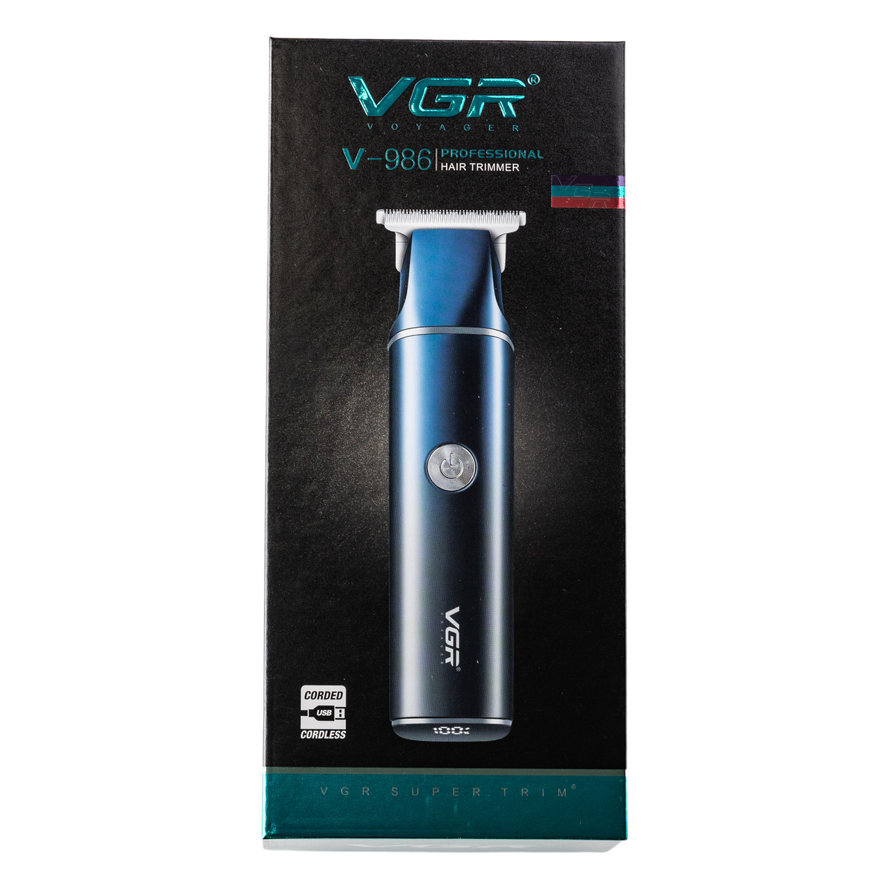 Тример для стрижки VGR V-986 з насадками та USB, золото