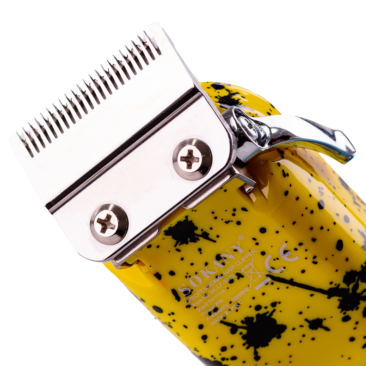 Машинка для стрижки волосся Sokany SK-LF-9970 акумуляторна з 8 насадками Жовтий