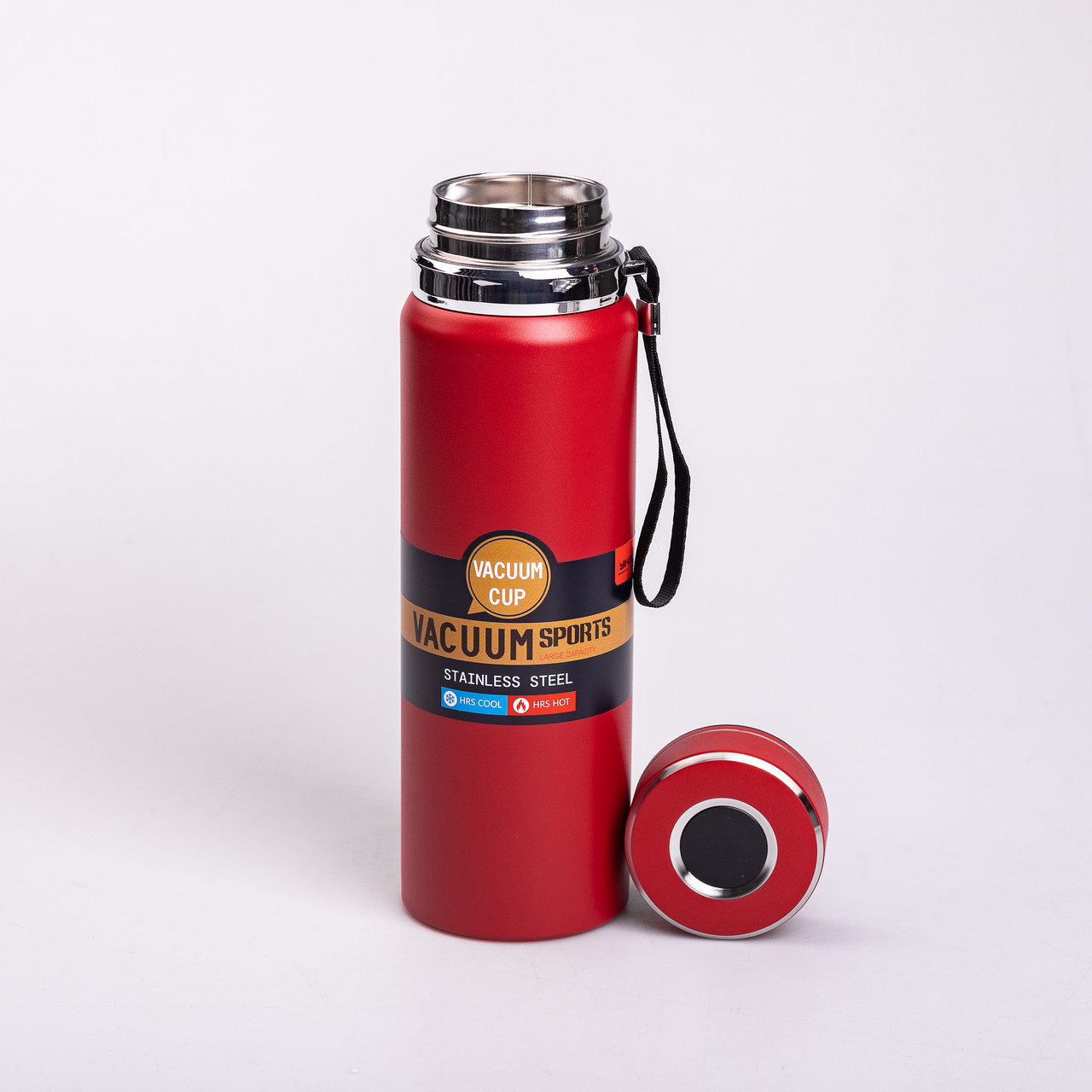 Термос Vacuum Sportsна з датчиком температури 1 л червоний