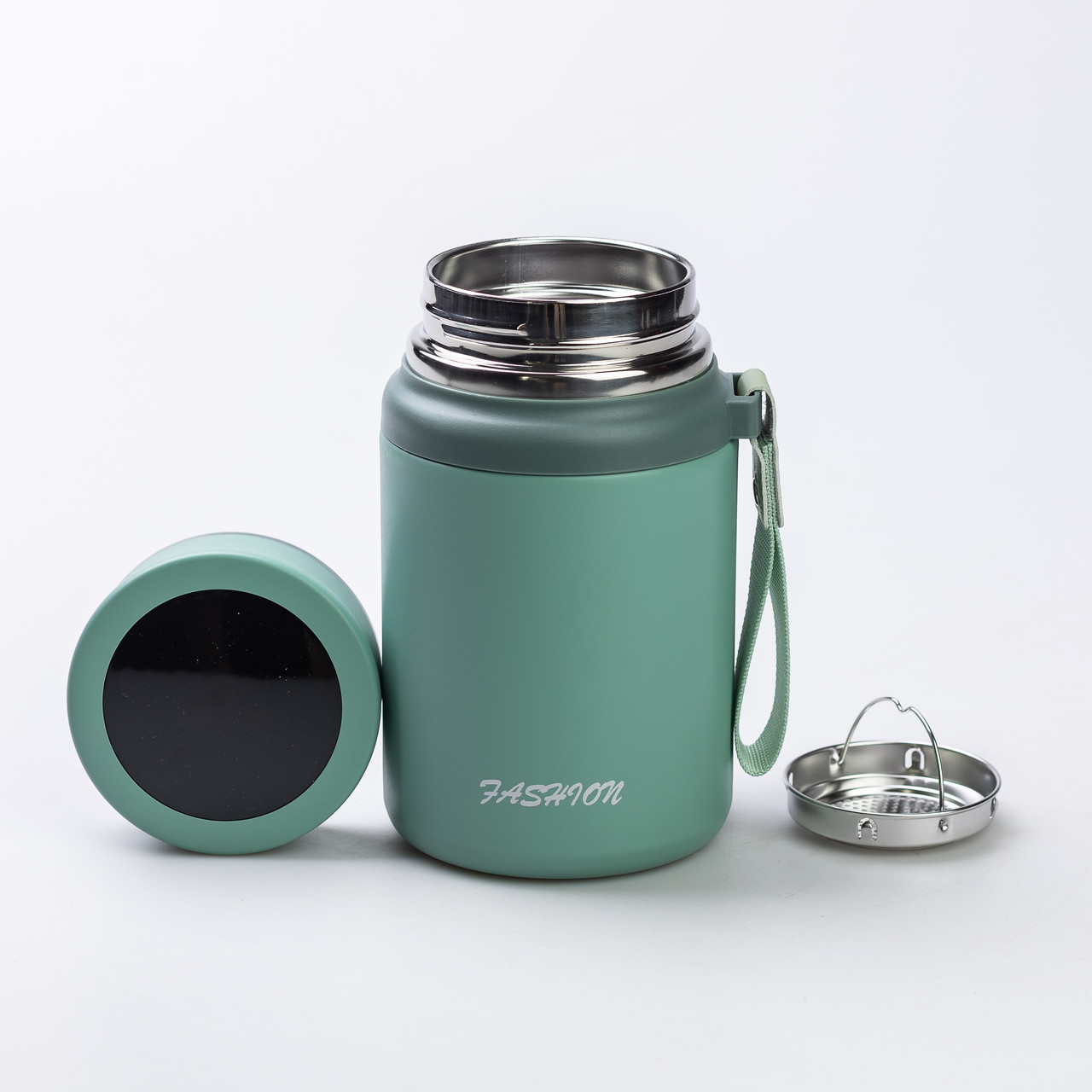 Термос Fashionна з датчиком температури 700 мл Оливковий