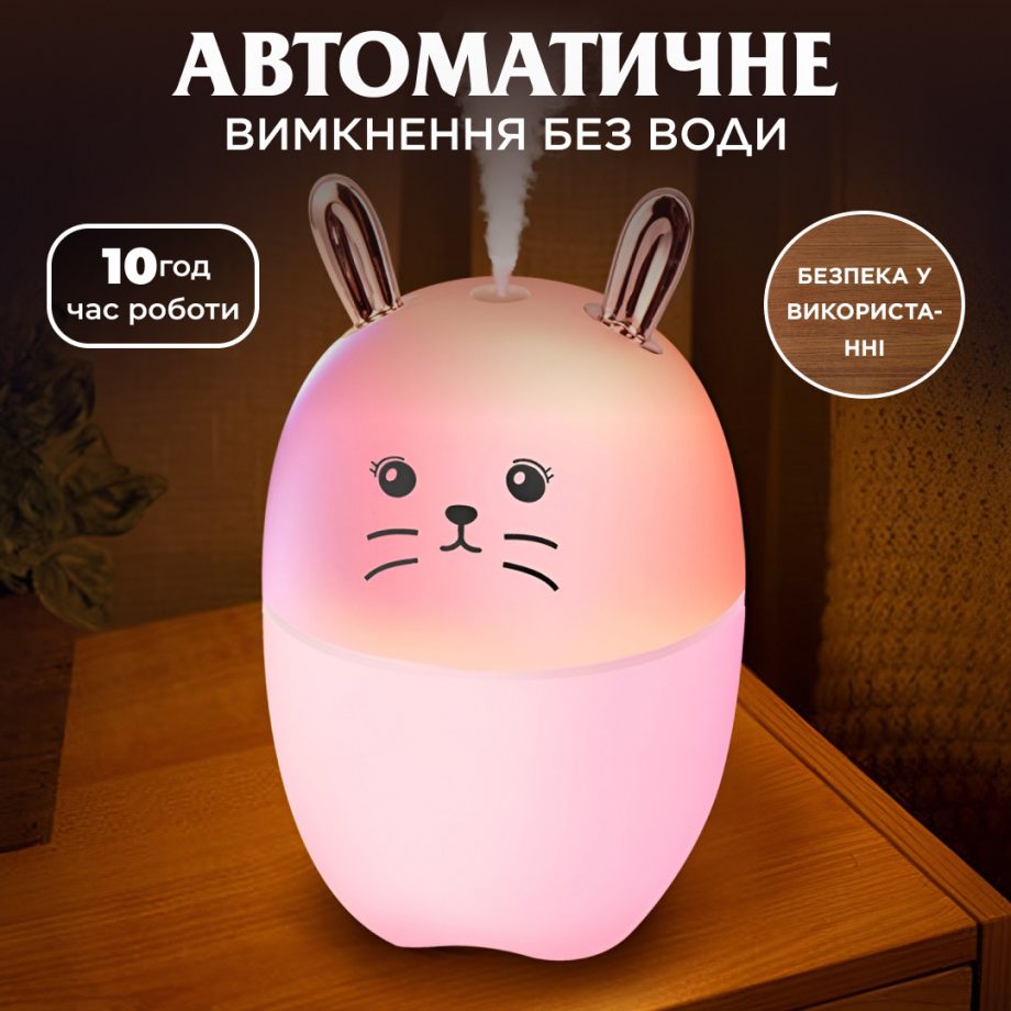 Зволожувач повітря MengChong H2O Humidifier міні зволожувач повітря Рожевий