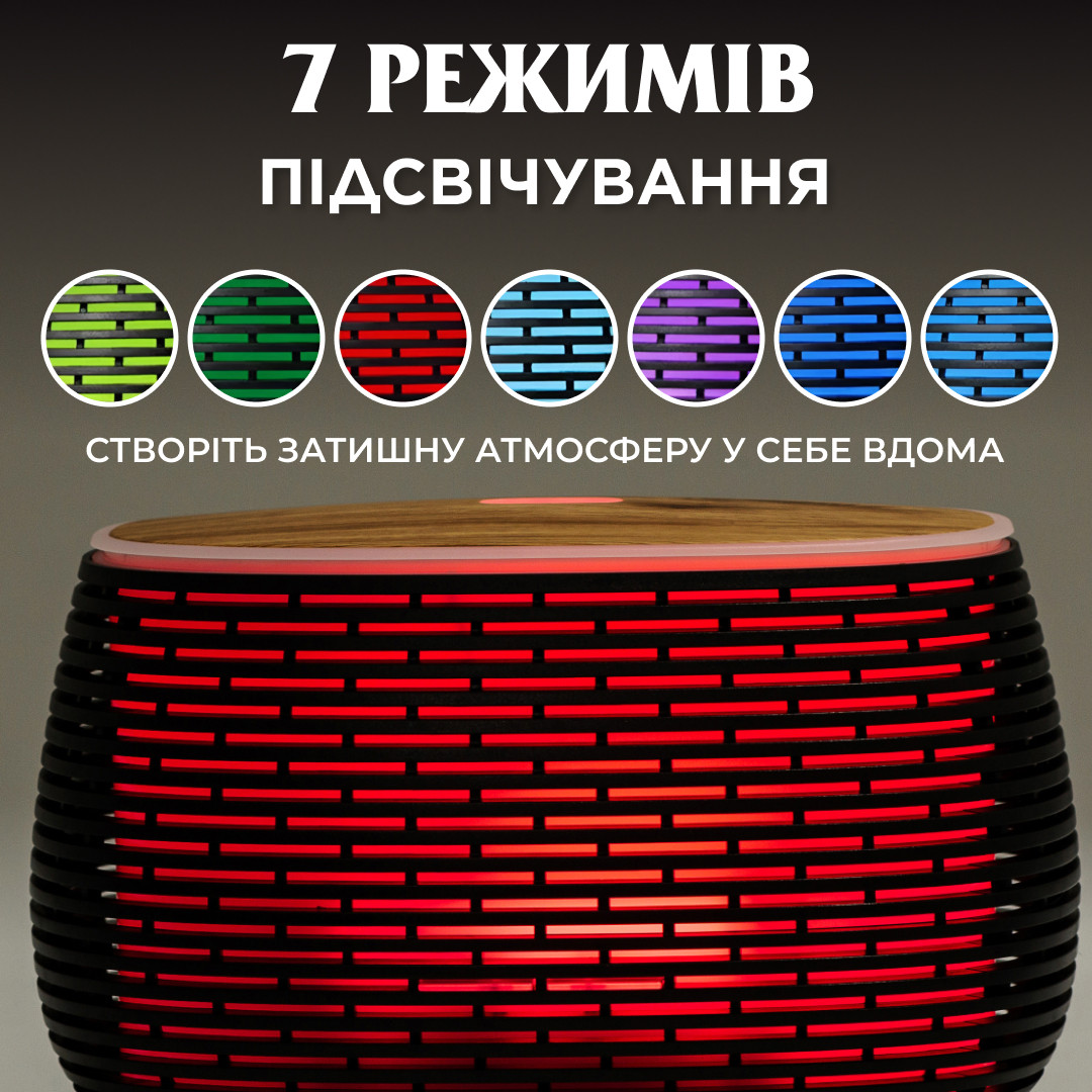Зволожувач повітря Holdmay Life of Leisure Aroma Diffuser 400ml Чорний