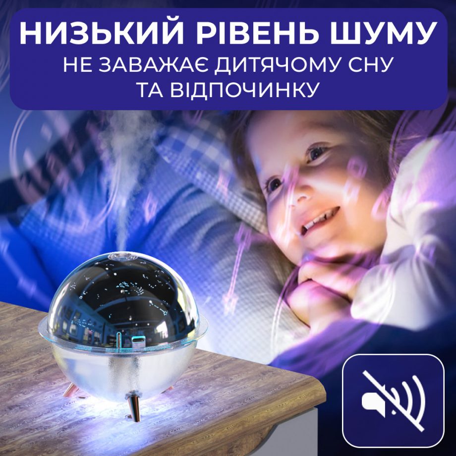 Зволожувач повітря-нічник із проекцією 260 мл, море