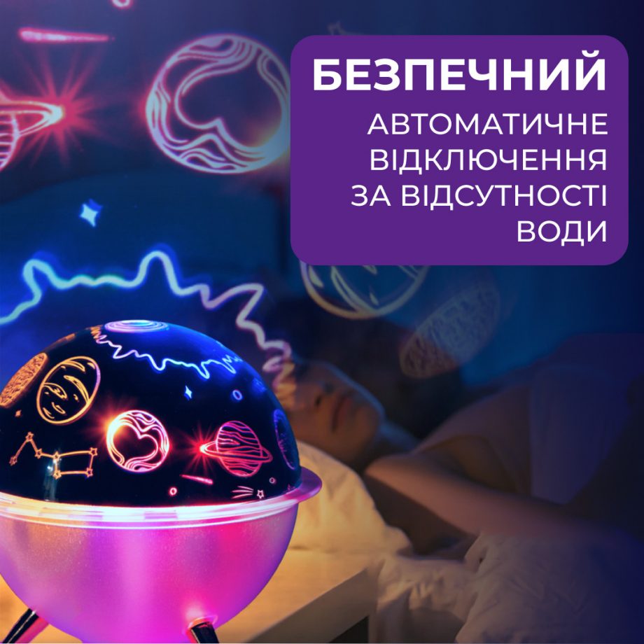 Зволожувач повітря-нічник із проекцією 260 мл, космос