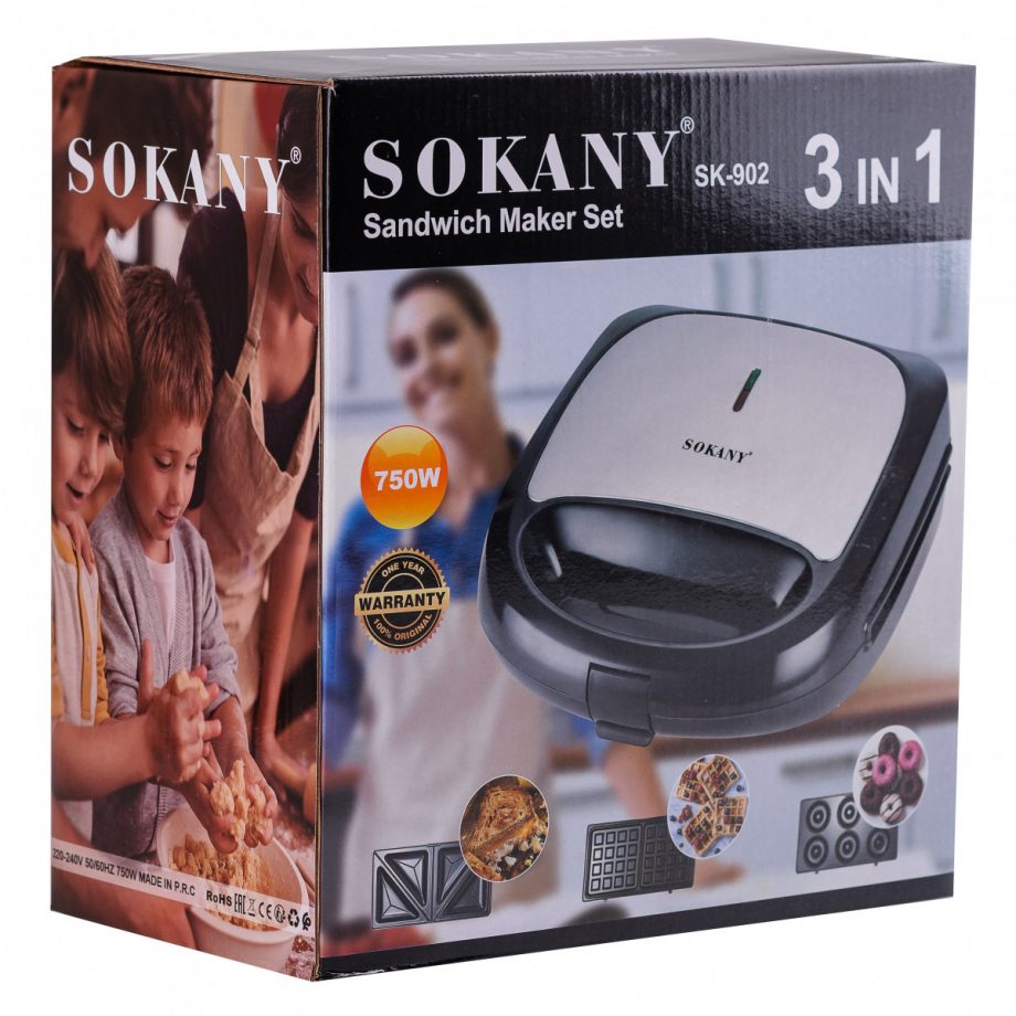 Бутербродниця Sokany SK-902 Sandwich Maker Set 750W
