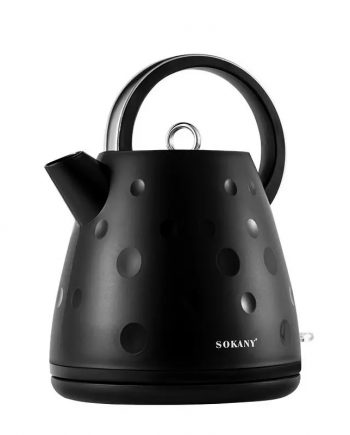 Електрочайник Sokany SK1033B 1.7 літра безшумний 1850 Вт Чорний