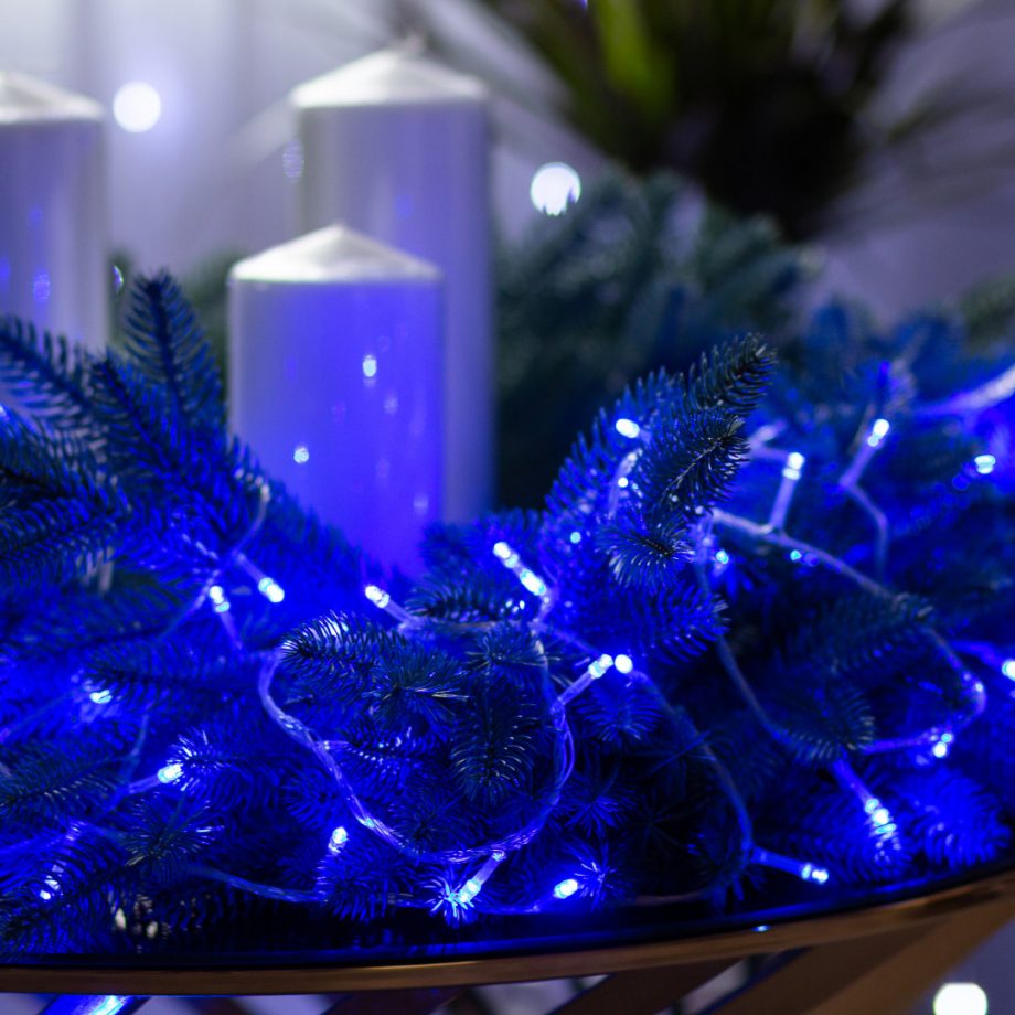 Гірлянда нитка світлодіодна GarlandoPro 190 LED лампочок 18м 8 режимів лед гірлянда Синій