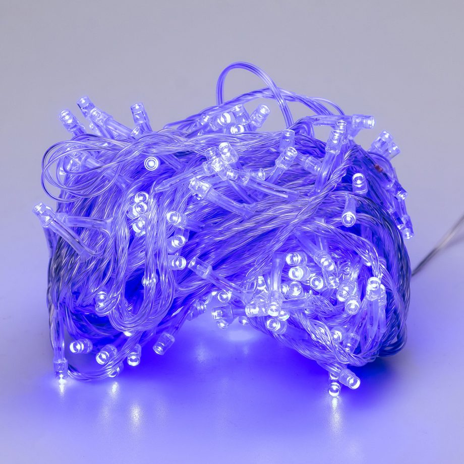 Гірлянда нитка світлодіодна GarlandoPro 190 LED лампочок 18м 8 режимів лед гірлянда Синій