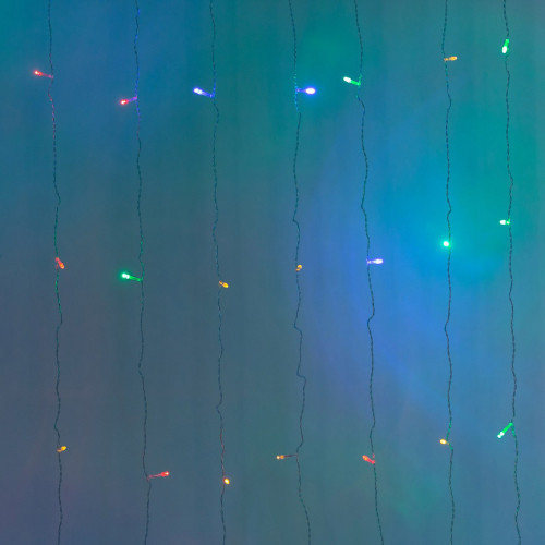 Гірлянда Водоспад 3х2 м 210 LED (480 L) лампочок світлодіодна прозорий дріт 10 ниток 8 режимів