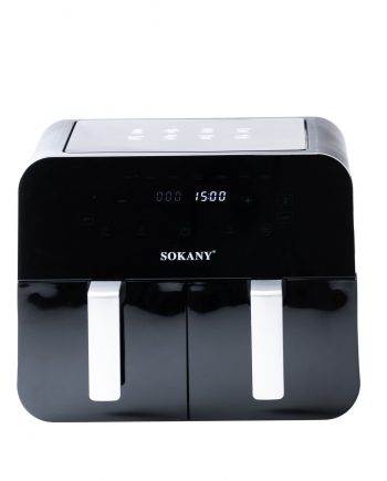 Аерофритюрниця SOKANY SK-10005 на 10 літрів, з двома відділеннями 2400 Вт чорна