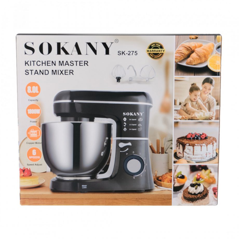 Міксер Sokany SK275BST з чашею 8 літрів