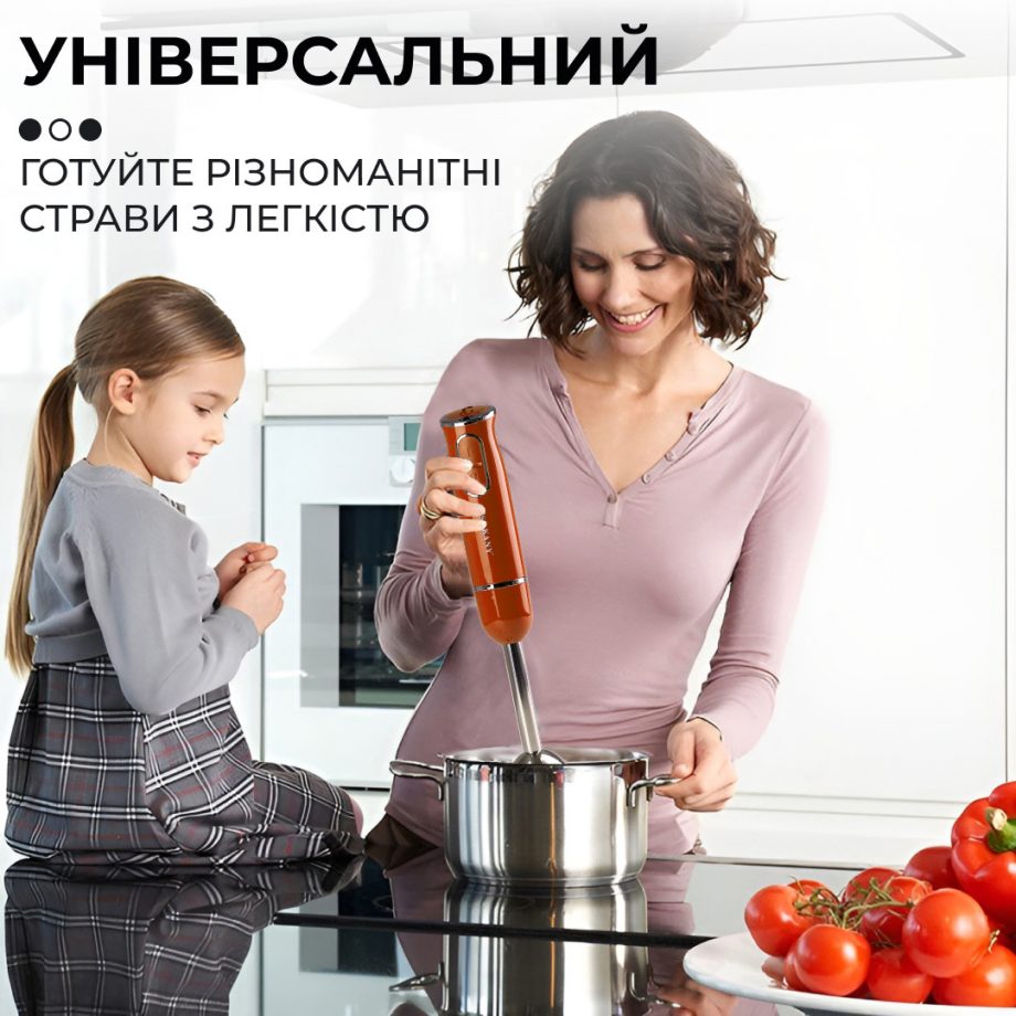 Ручний блендер Sokany SKDD1722 занурювальний 300 Вт Помаранчевий